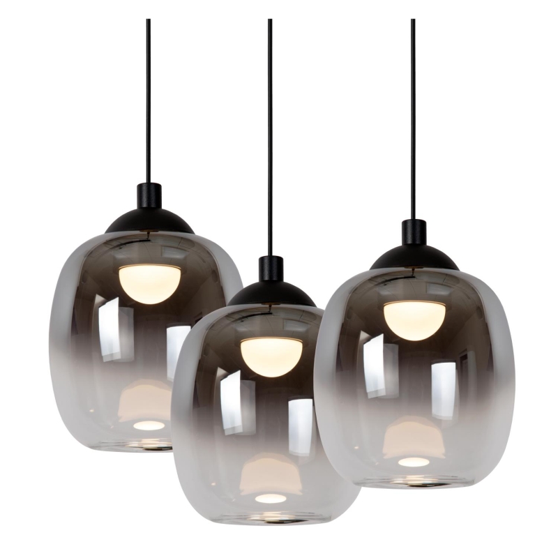 Lucide TAMINO - Pendant light - LED Dim. - 5x5,6W 3000K - Black